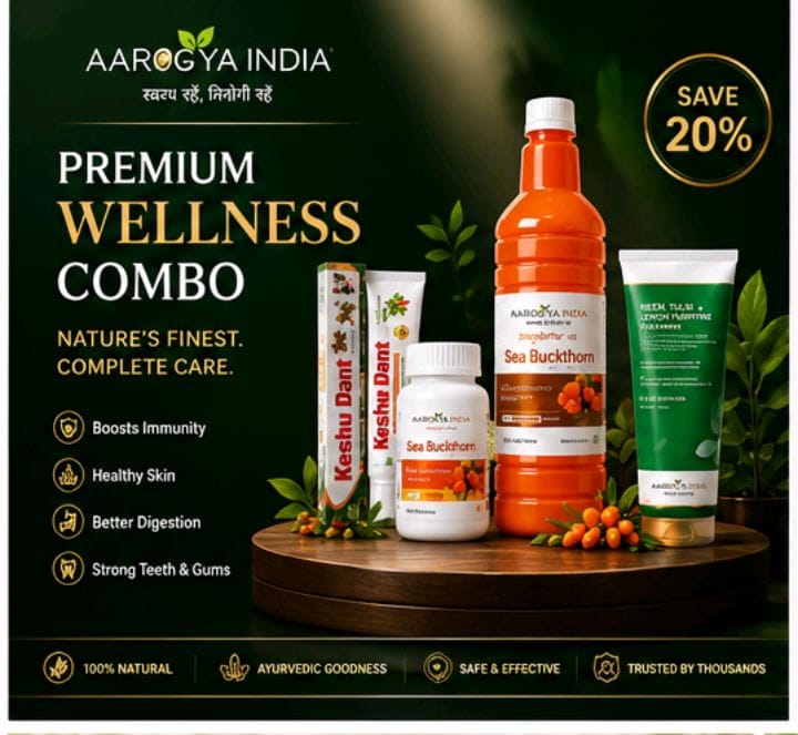 Aarogya India Nature's Care Wellness Combo Collection – Complete Health, Skin & Oral Care